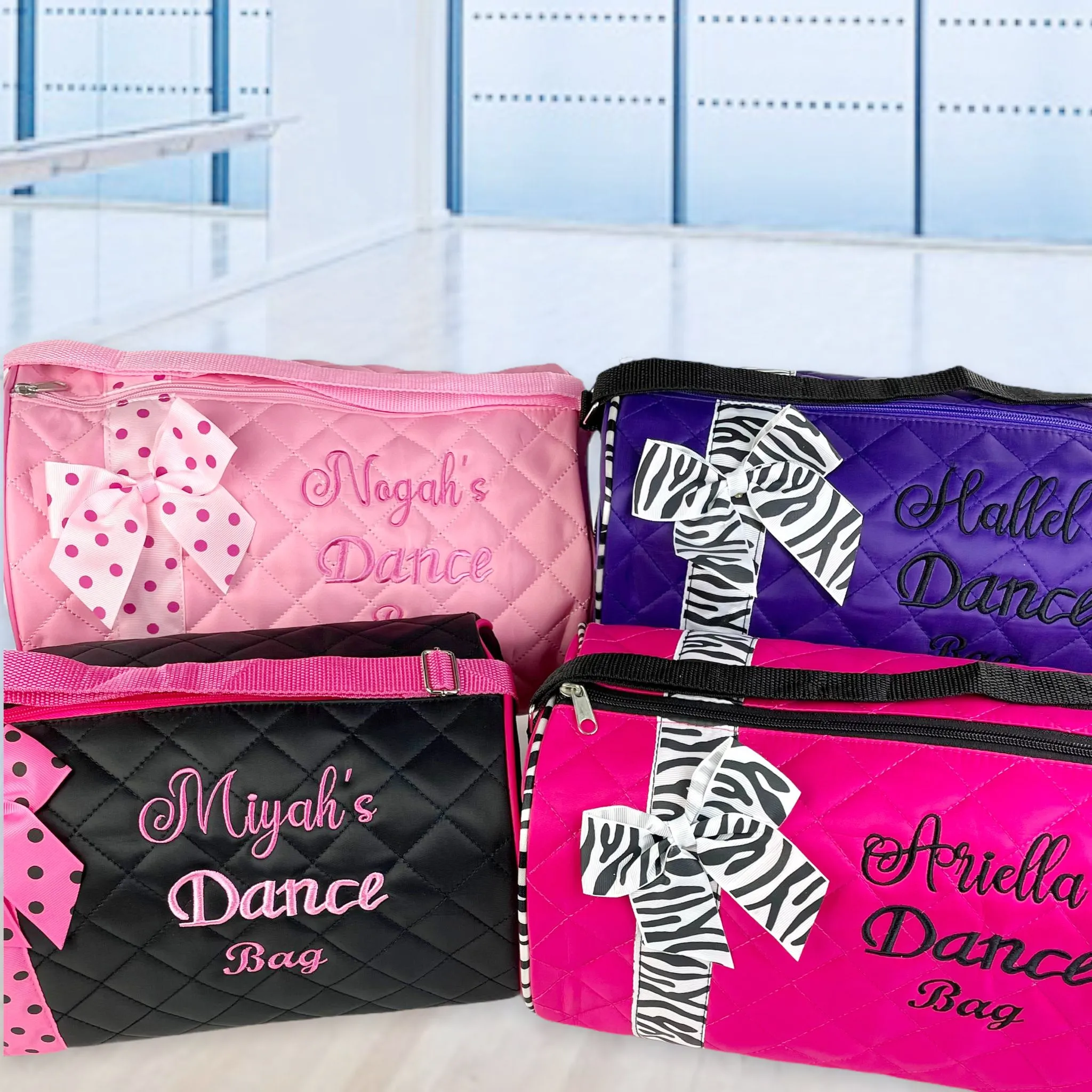 Personalized Embroidered Dance Duffel Bag