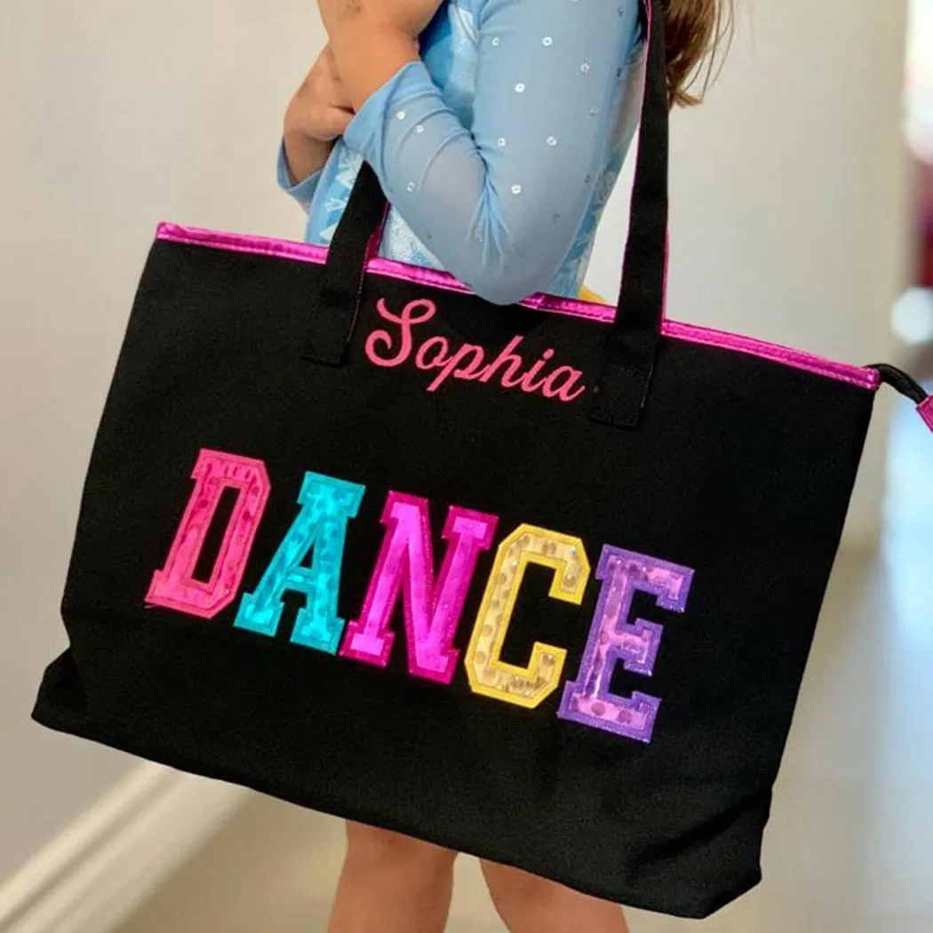 Personalized Embroidered Dance Tote Bag