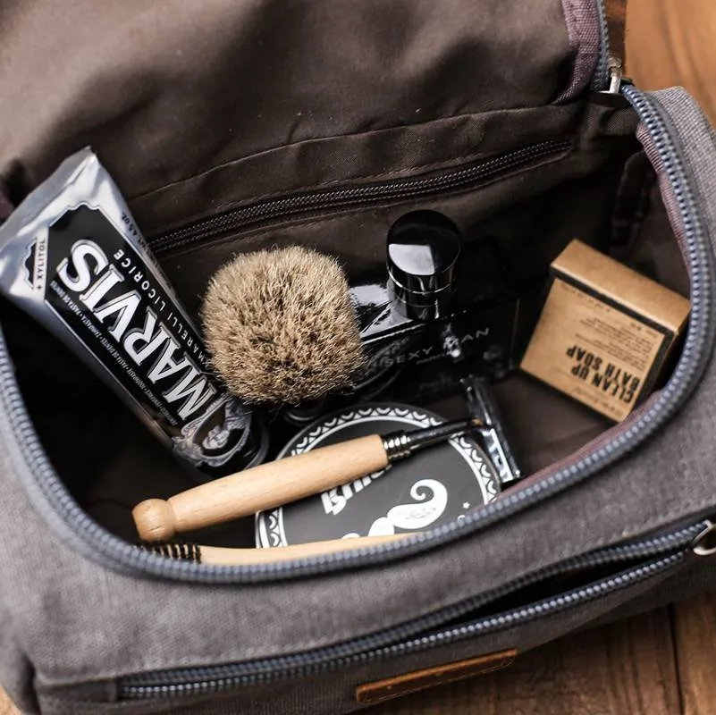 Personalized Groomsmen Gift, Canvas Toiletry Bag, Ursher Gifts, Bachelor Gifts, Wedding Gift Set, Christmas Gifts