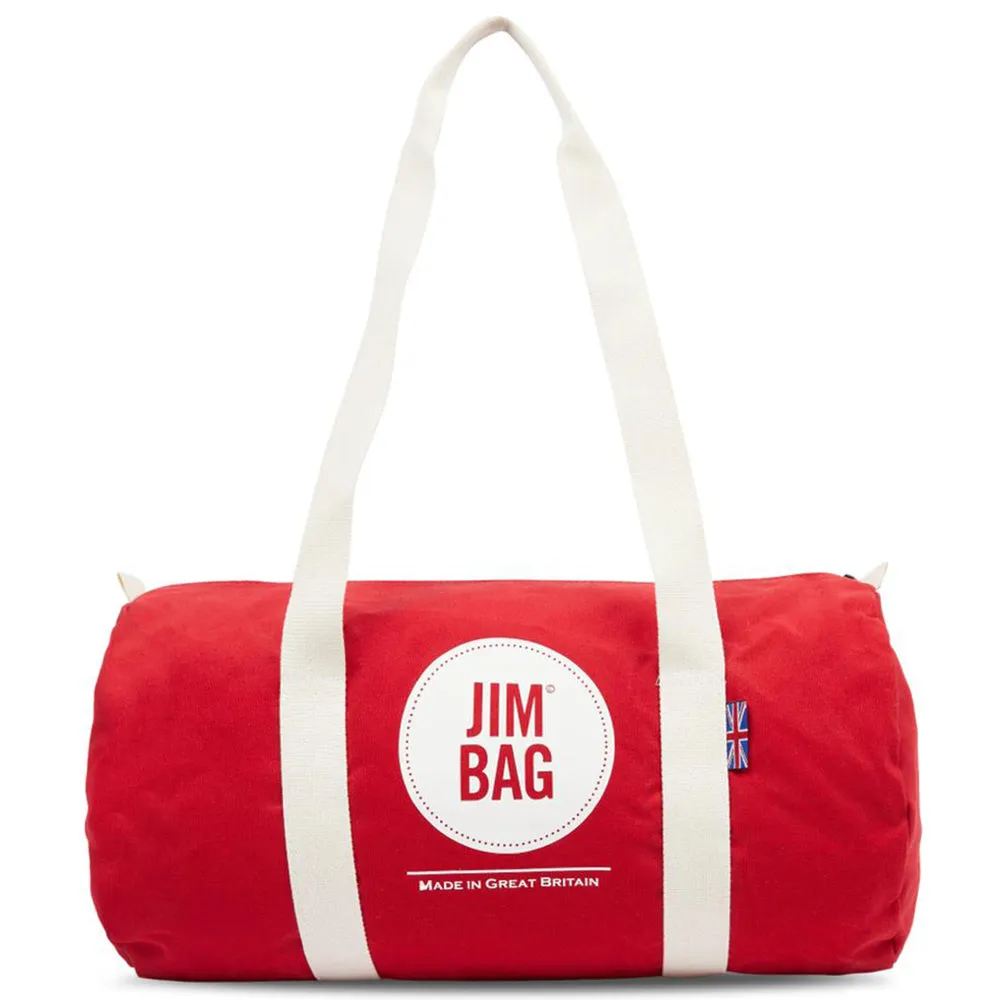 Red & Cream Barrel Bag