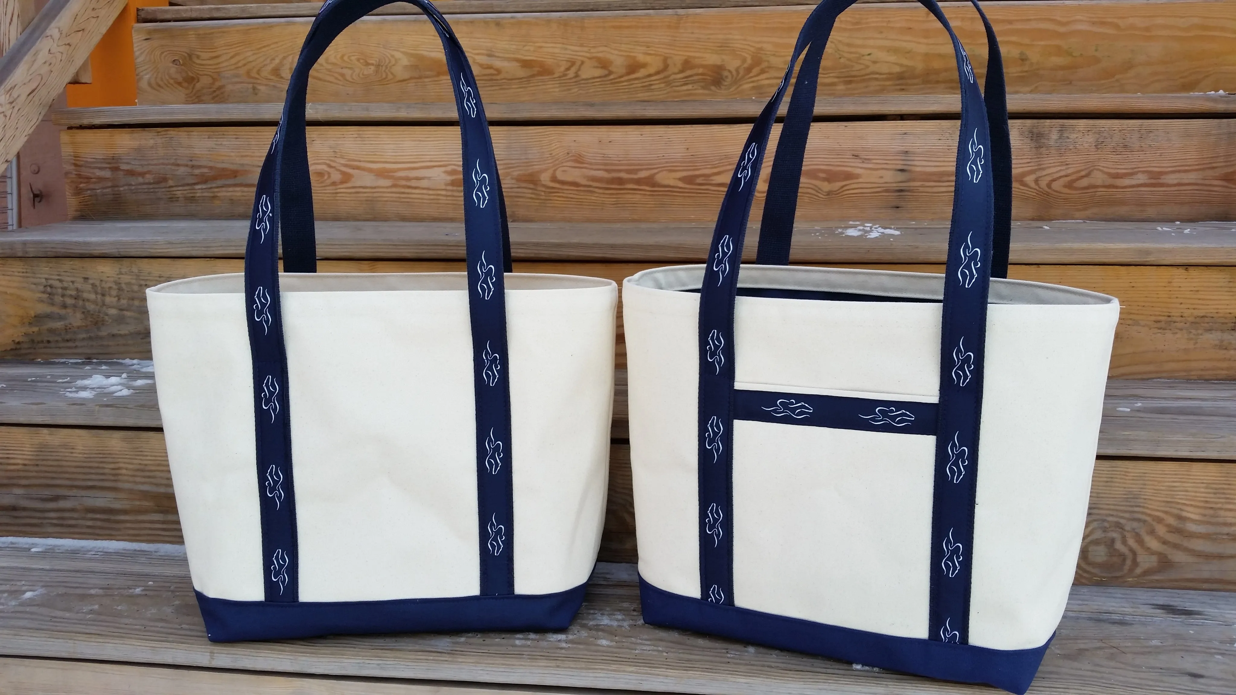 Signature Lined Travel Tote - Navy