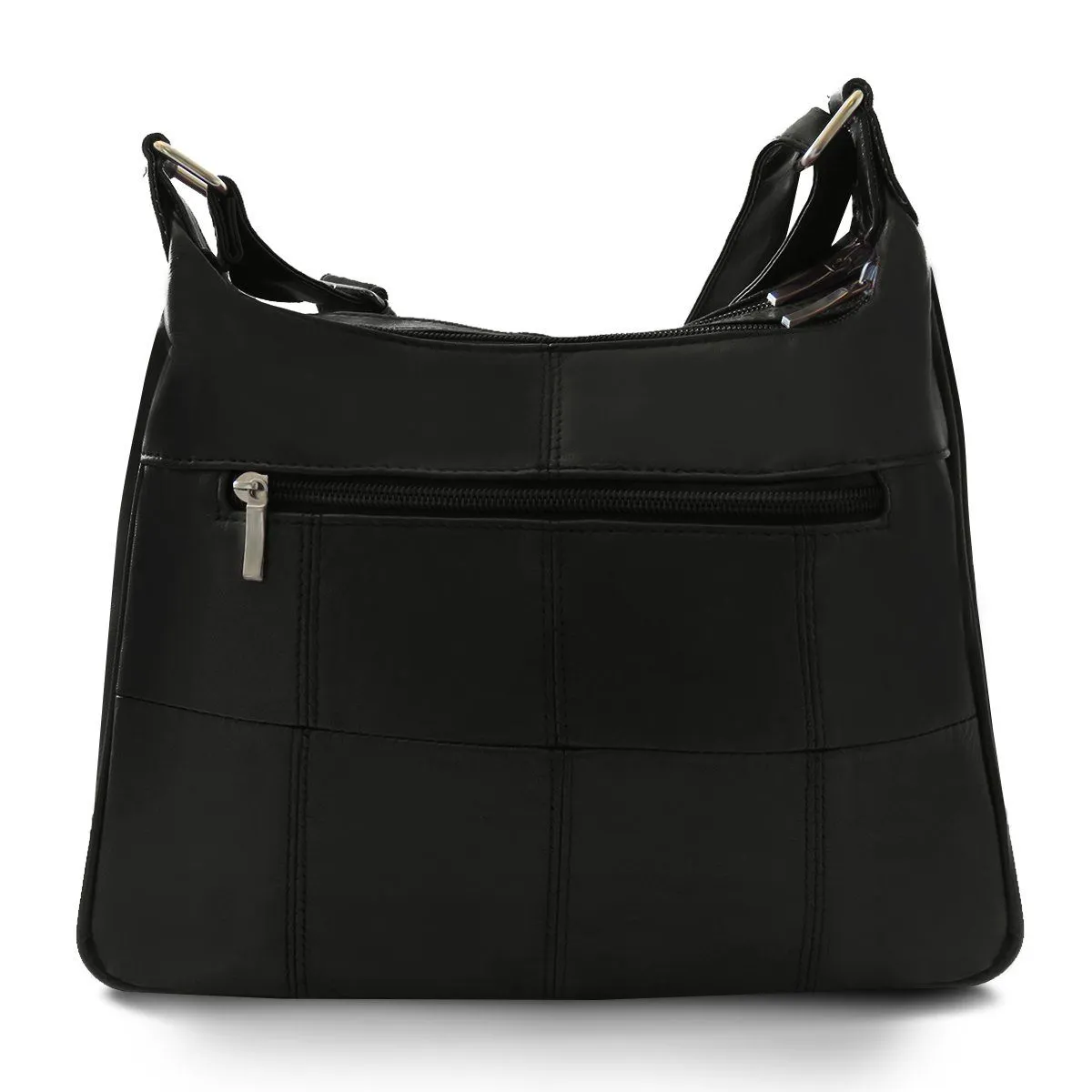 Sleek Multi Pockets Leather Shoulder Handbag