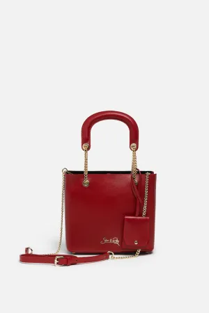 SSW - Dubai Crossbody and Lady Leather Bag in Red Passion