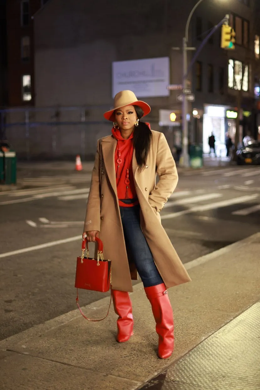 SSW - Dubai Crossbody and Lady Leather Bag in Red Passion