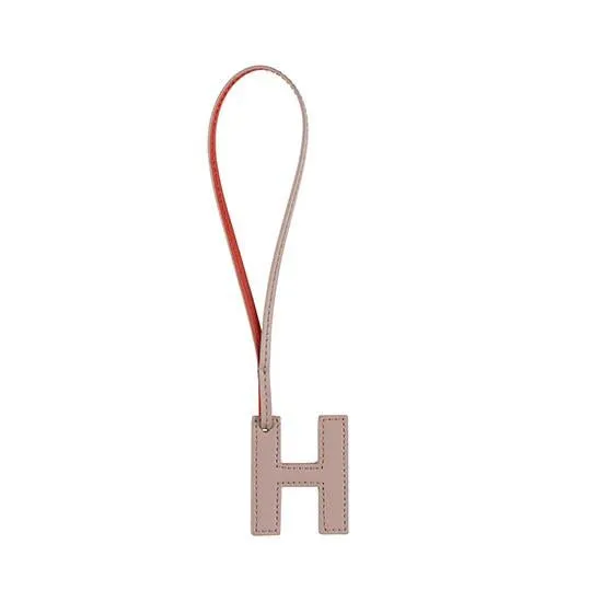 TB Charm Letter - H Beige&Dark Orange