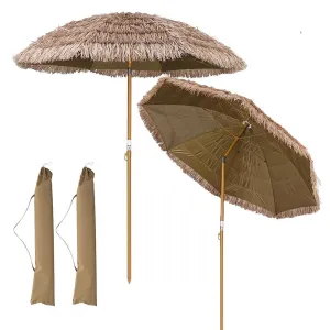 Tiki Umbrellas Tilt Thatch Umbrella 8ft 8-Rib 2-Pack