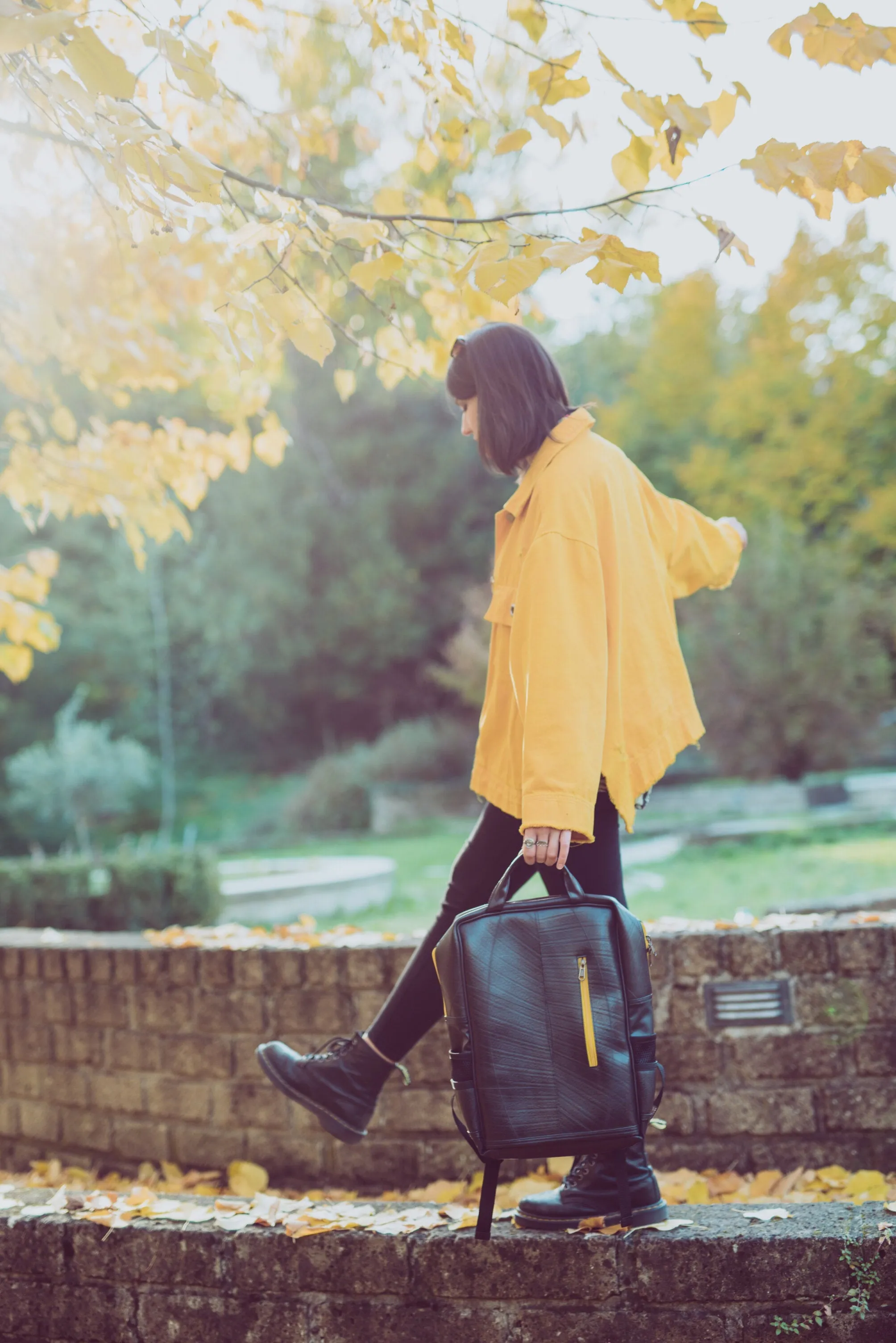 Upcycled inner tube Hackney Backpack - WASTE NOT