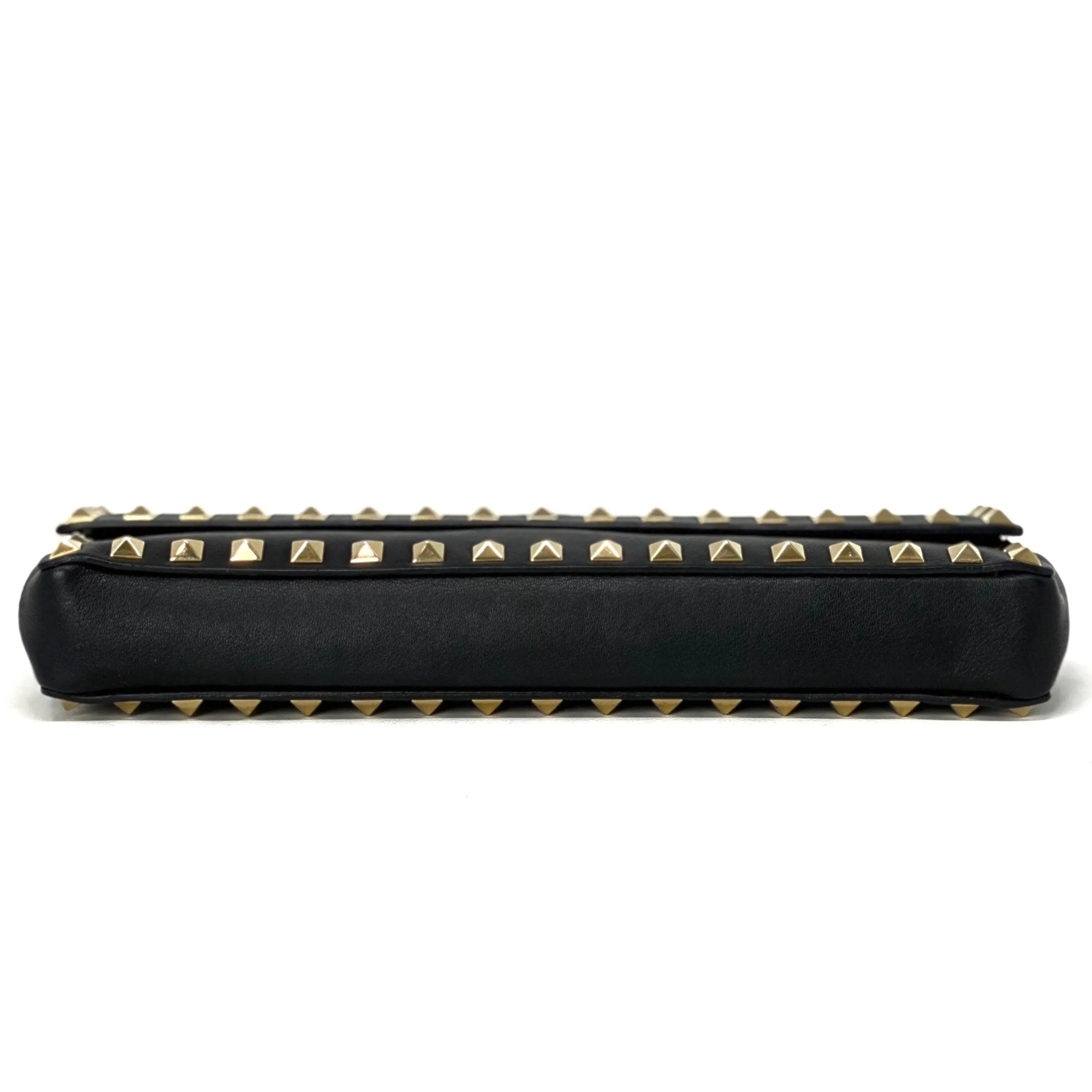 Valentino Black Rockstud Bracelet Clutch