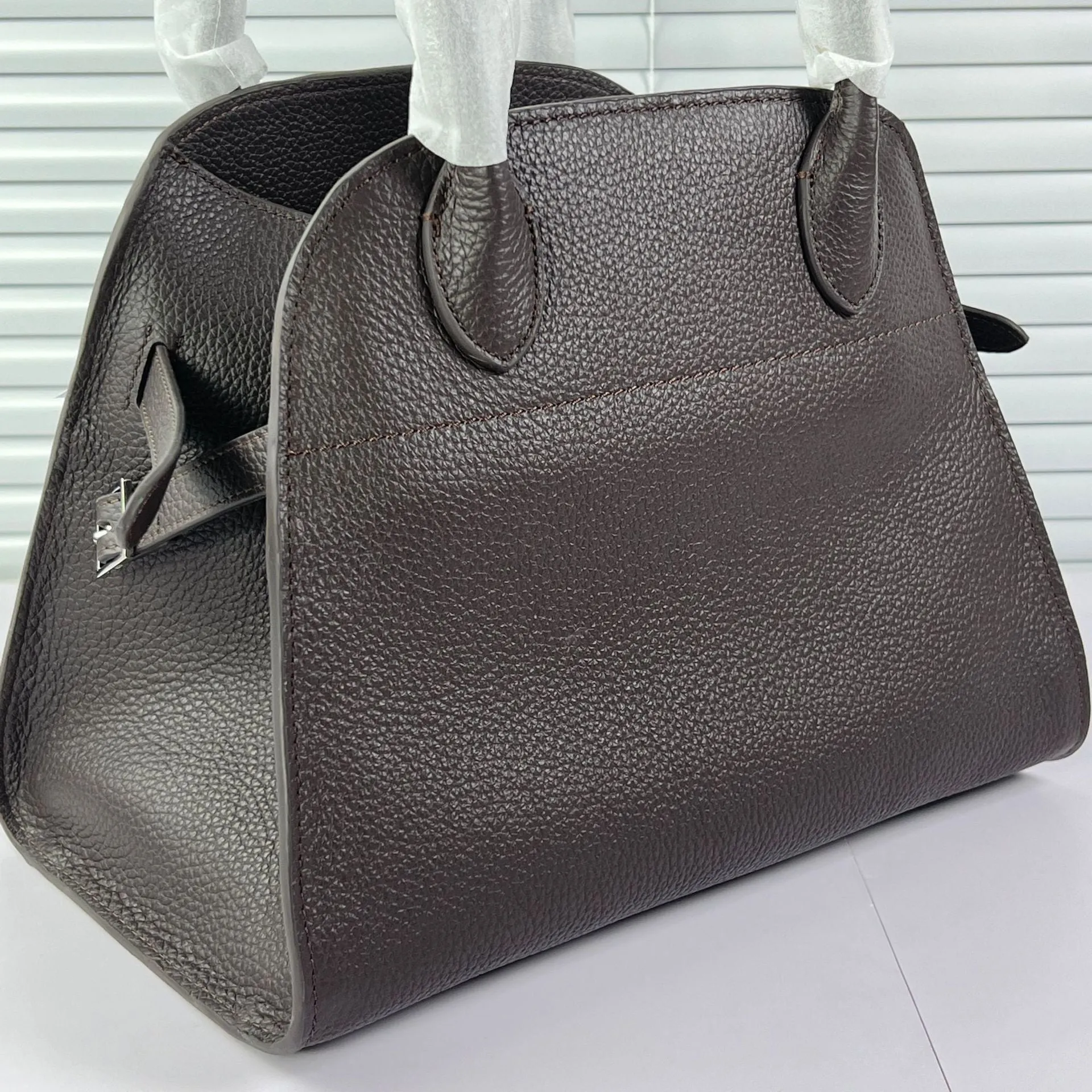 Versatile Genuine Leather Tote Bag - Women's Boston Shoulder Bag for Everyday Commute, Luxury Designer Bag