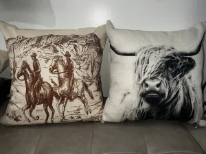 Western Themed Throw Pillows