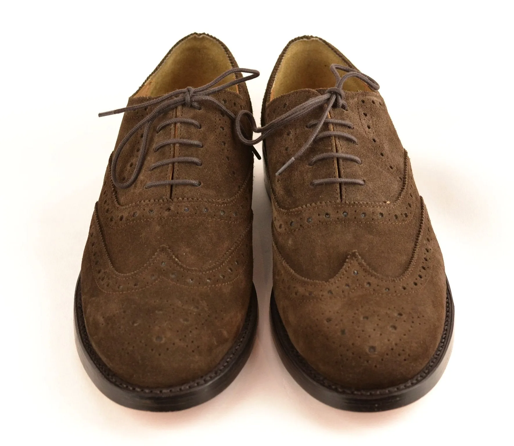 Wingtip oxford |  Choc | Suede