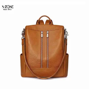 Women Anti-theft Genuine Leather Backpack