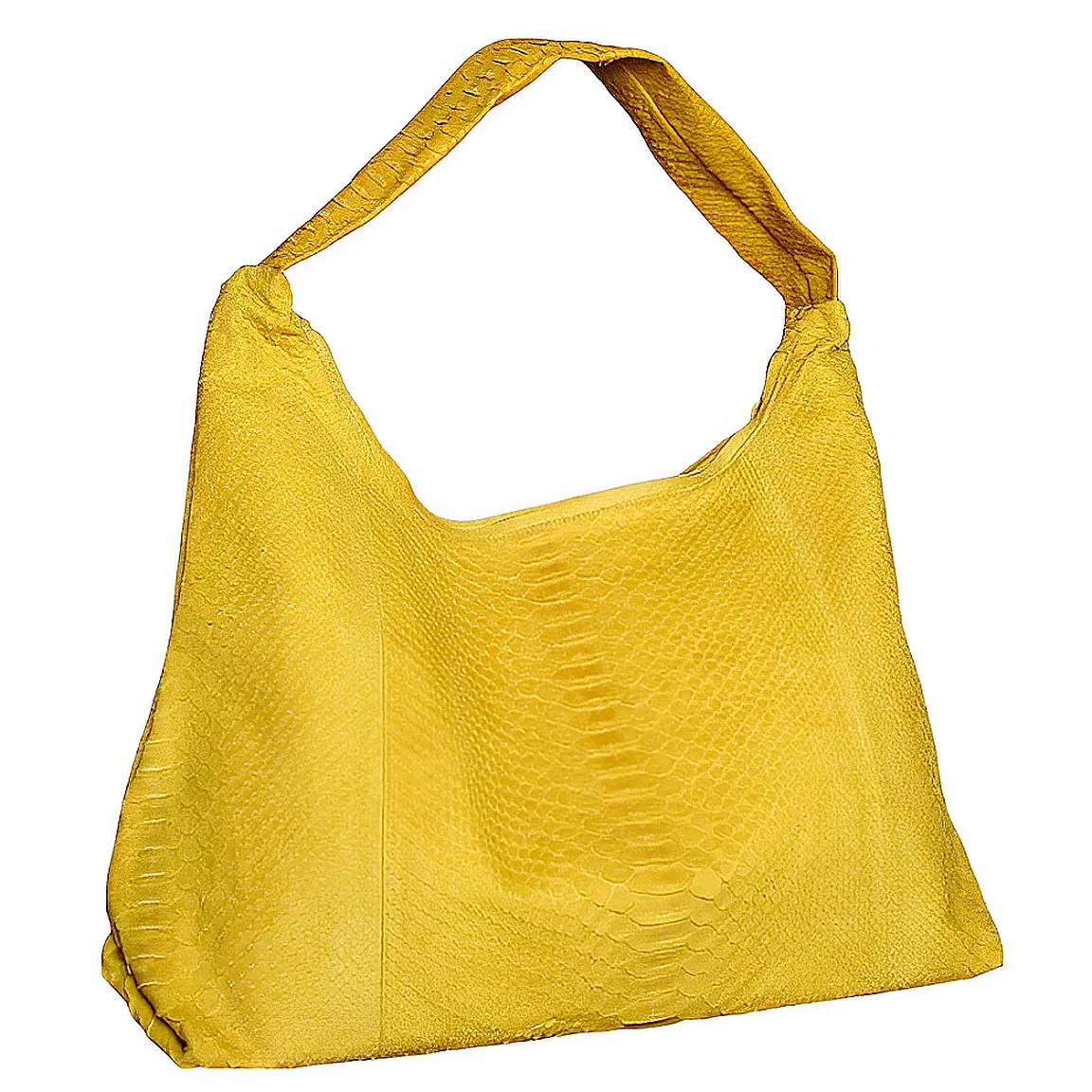 Yellow Glazed Jumbo Shoulder Bag